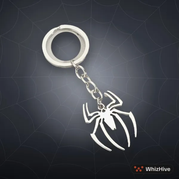 Silver Spider-Man Spider Keychain