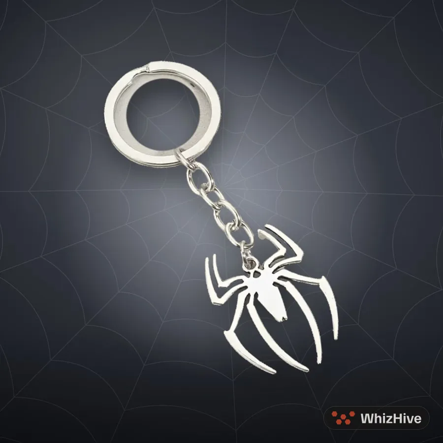 Silver Spider-Man Spider Keychain