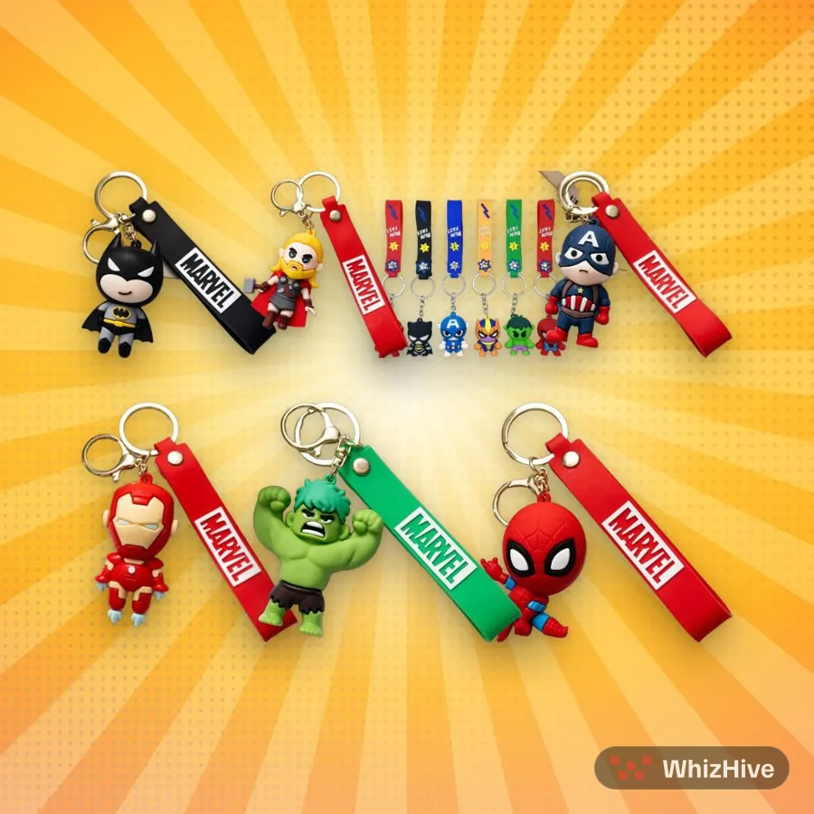 3D Superhero Keychains